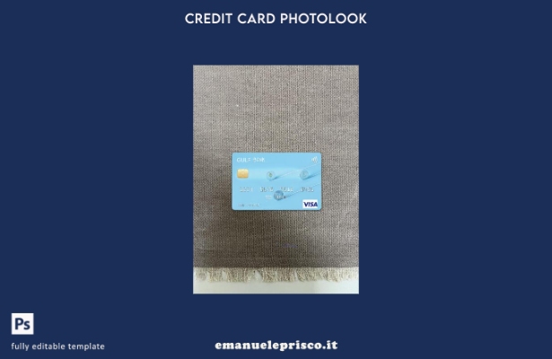 modello frontale photolook per carta visto Algeria Gulf Bank stile verificato